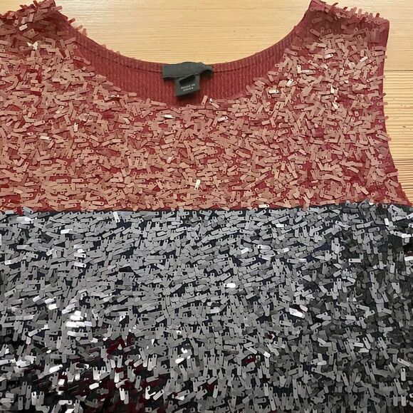 J. Crew collection colorblock paillette sequin tank. Size S. - Picture 5 of 10